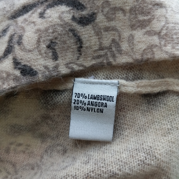 Vertigo Paris Lambswool/Angora Animal Print Long Sweater with Belt - Picture 9 of 14